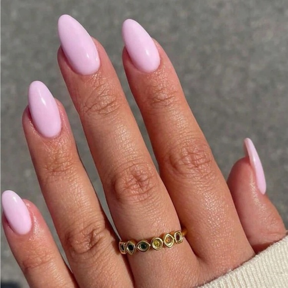 Change Your Nails, 24pcs Mid-length Almond Nails, Pink Gloss Covering The Entire - Picture 1 of 3